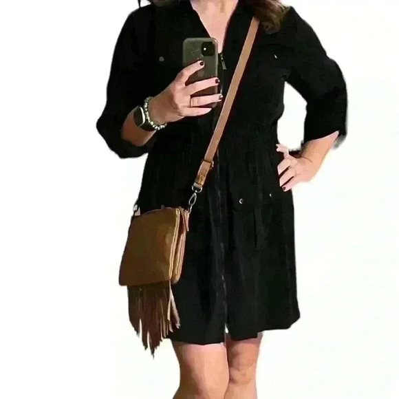 Lucky Brand Festival Fringe Leather Bag Purse Toffee Caramel - Picture 2 of 8